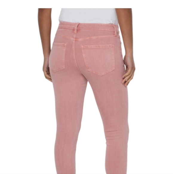 Liverpool Abby Ankle Skinny  Cut Fray Hem Rose Blush Size 28/6 - Picture 2 of 13